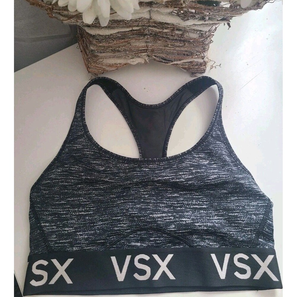 VSX Victoria's Secret Black and White Sports Bra Size Small S/P